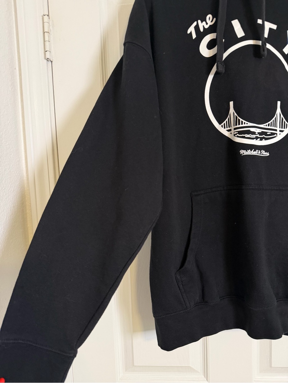 Mitchell & Ness Golden State Warriors The City Black Pullover Hoodie XL - Picture 4 of 6